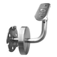 Support r�glable- A2 satin� avec cache 304 Int�rieur Support main courante Supports Inox 06-120B-04S