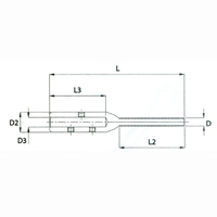 Embout � visser �4mm - Filetage male 316 Tendeur Embout � visser 22-080X-16S