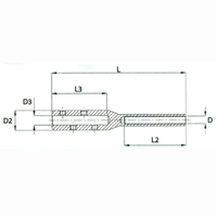 Embout � visser �6mm - Filetage male 316 Tendeur Embout � visser 22-081X-16S