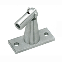 Attache tige filet�e tirant pour auvent - huisserie m�tal Inox 304 satin� Marquise - Auvent Soutien c�t� tige 28-004X-04S