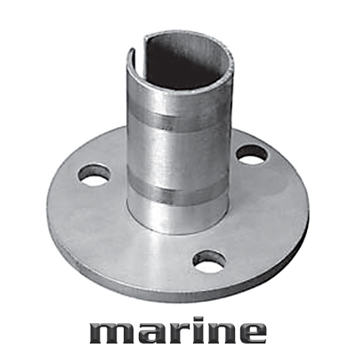 Embase platine en inox 316 qualit� marine pour tube �42,4mm
